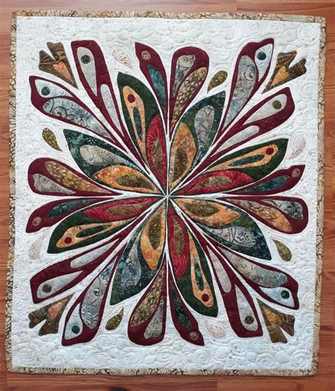 Almost Fractal Appliqued Quilted Wall Hanging Pdf Pattern Using Batik