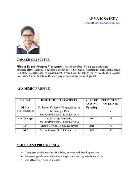 Arya Resume Pdf