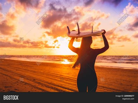 Surf Girl Long Hair Go Image & Photo (Free Trial) | Bigstock