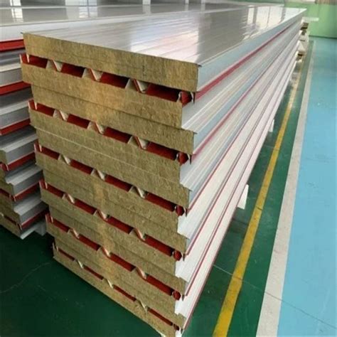 Ppgi Color Coated Rockwool Sandwich Panel For Walls Partitions At Rs