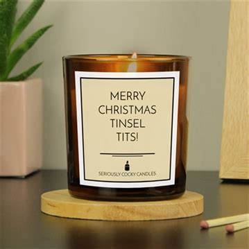 Merry Christmas Tinsel Tits Candle Find Me A Gift