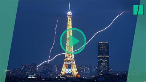 À Paris un gros orage provoque des éclairs et pluies diluviennes ce