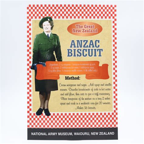 Anzac Biscuit Postcard National Army Museum