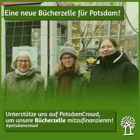 Spenden für eine neue Bücherzelle in Potsdam