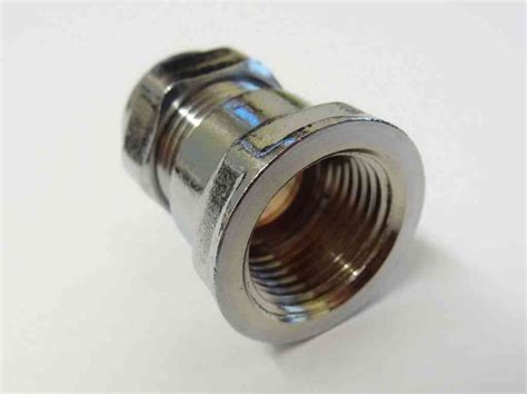 Chrome 15mm Compression X 1 2 Bsp Female Iron Straight Adaptor