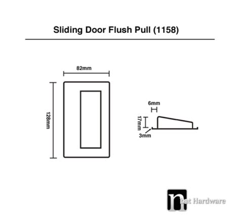 Matt Black Sliding Door Flush Pull Nbat Hardware