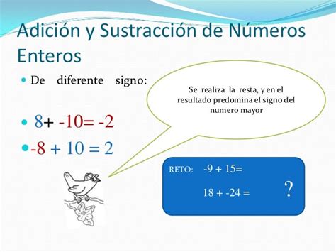 Adición Y Sustracción De Números Enteros