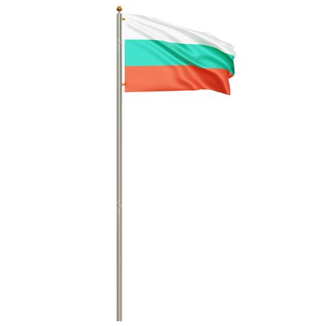 Bulgaria Flag With Pole Bulgaria Flag Waving Bulgaria Flag Waving