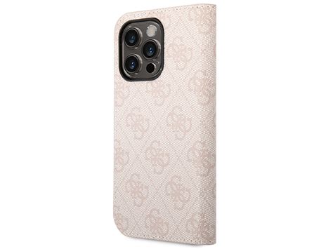 Guess 4G Monogram Folio IPhone 14 Pro Hoesje Roze