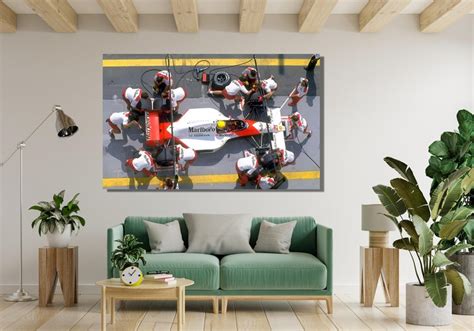 Ayrton Senna Pit Stop Poster Senna Canvas Wall Art Design Etsy