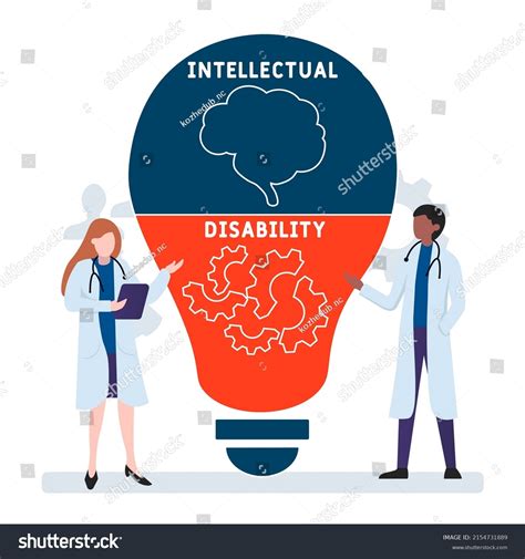 Id Intellectual Disability Acronym Medical Concept Stock Vector