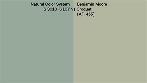 Natural Color System S 3010 G10Y Vs Benjamin Moore Croquet AF 455