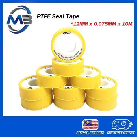 PTFE Seal Tape 12mm X 0 075mm X 10m Water Pipe White P T F E Seal Tape