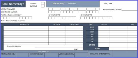 Wells Fargo Bank Deposit Slip Template Templates-2 : Resume Examples