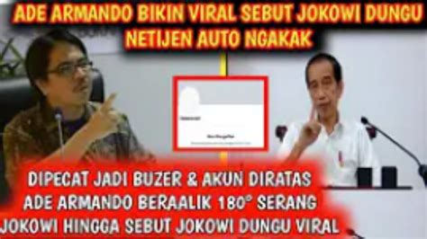 Klarifikasi Ade Armando Soal Videonya Serang Jokowi Bohong Dari Ujung