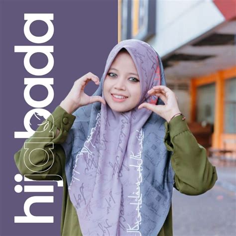 Jual Hijabada Jilbab Santri Kekinian Voal Segi Empat Motif Aksara Pegon