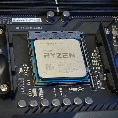 Rd Gen Amd S Ryzen X Desktop Processor On A Motherboard Close