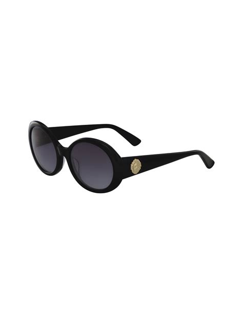 Anne Klein Black Vintage Round Sunglasses