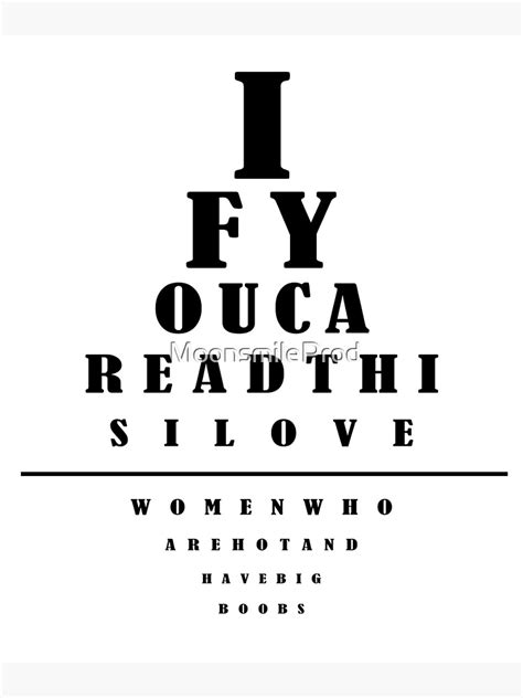 "Funny Eye Chart" Poster for Sale by MoonsmileProd | Redbubble