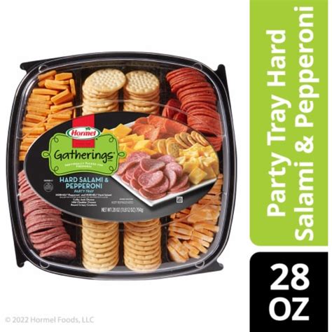 Hormel Gatherings® Hard Salami And Pepperoni With Cheese And Crackers