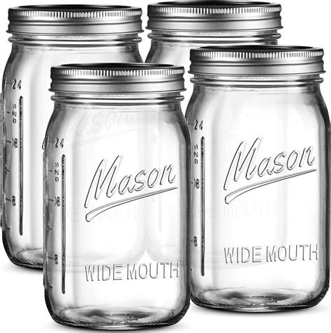 Amazon Sewanta Wide Mouth Mason Jars Oz Pack With Mason Jar