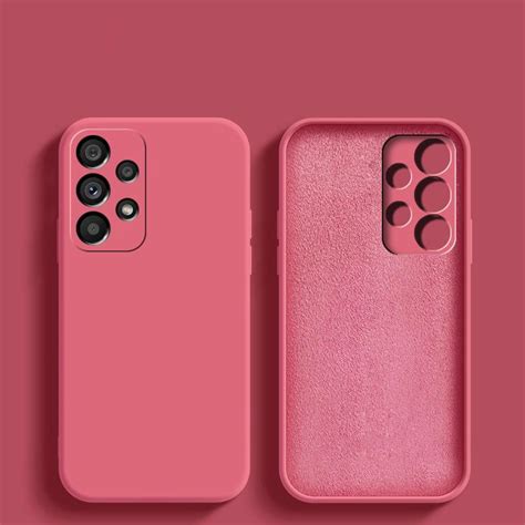 Cheap 11 Colors Square Liquid Silicone Case For Samsung Galaxy M22 A22