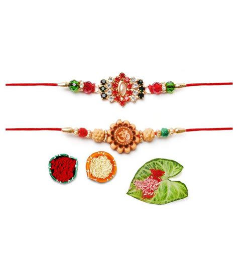 Rakhi Set Multicolour Pack Of Buy Rakhi Set Multicolour Pack Of At