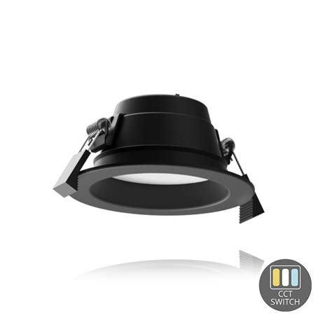 LED Downlight Zwart Tri Color 10 Watt Dimbaar