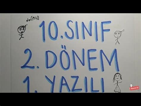 10 SINIF MATEMATİK 2 DÖNEM 1 YAZILI 2023 YouTube