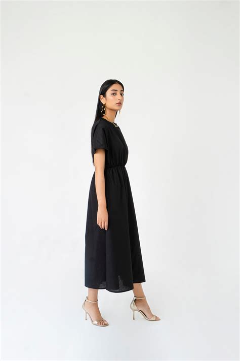 Elastic Waist Dress Black Nine Ninety Nine