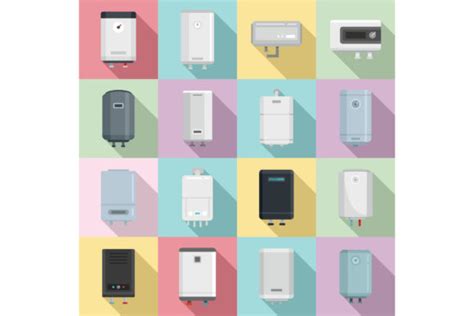 Boiler Icons Set Flat Style Graphic By Anatolir56 Creative Fabrica