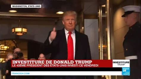 Investiture De Trump Arrivée à La Tribune Du 45ème Président Des