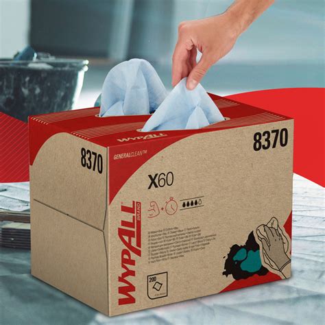 WypAll X60 General Clean Cloths 8370 Blue Cleaning Cloths 1 BRAG