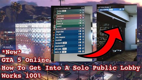 NEW GTA 5 Online How To Get Into A Solo Online Public Lobby Easy