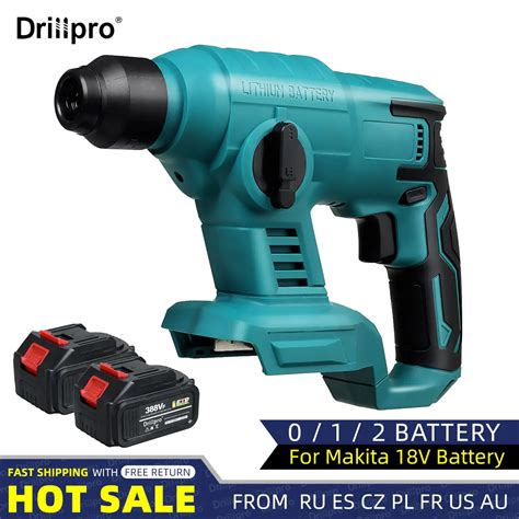 Drillpro 388vf Rechargeable Electric Rotary Hammer Cordless Multifunction Hammer Impact Drill