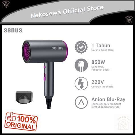 Jual Senus Hair Dryer Pengering Rambut Anion Salon Haircare Hot Wind Ionik 850w Ion Negatif