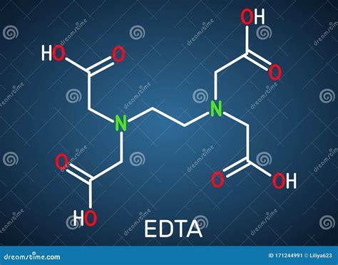 Ethylenediaminetetraacetic Acid Edetic Acid Edta Molecule It Is A