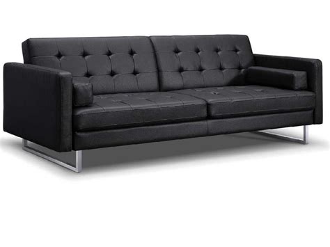 Modern Modern Contemporary Leather Black Sofa Bed | Leather sofa bed ...