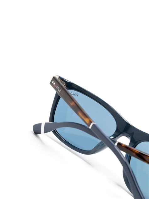 Polo Ralph Lauren Square Frame Tortoiseshell Sunglasses Blue Farfetch