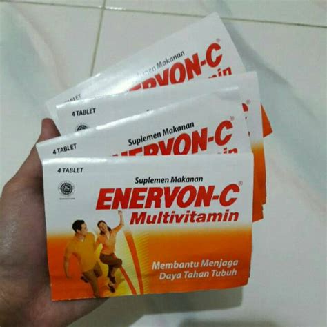 Jual Enervon C Multivitamin 1strip Isi 4 Tablet Shopee Indonesia