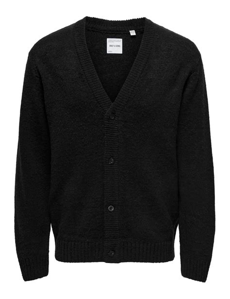 Cotton Blend Textured V Neck Cardigan Only And Sons Mands