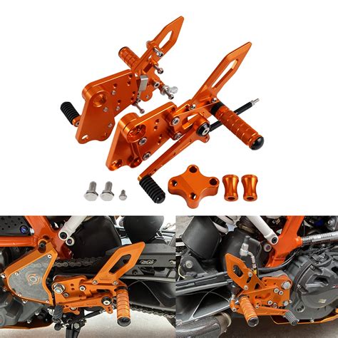 Motorcycle Adjustable Foot Pegs Rests Rearset Set Footrest For KTM Duke