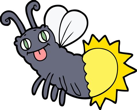 vector cartoon firefly  vector art  vecteezy