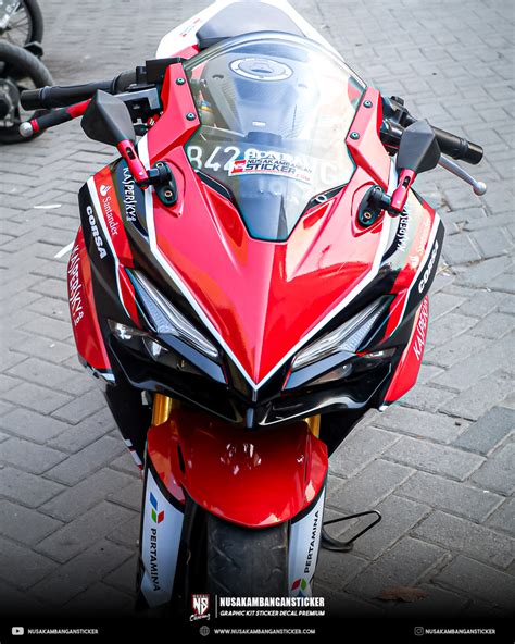 Decal Sticker Honda CBR 15R 2021 Kaspersky Merah Putih Fullbody