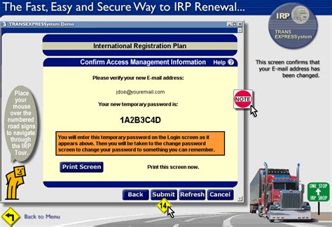 NORTH CAROLINA DMV - TRANSEXPRESSystem - IRP CHANGE E-MAIL ADDRESS DEMO