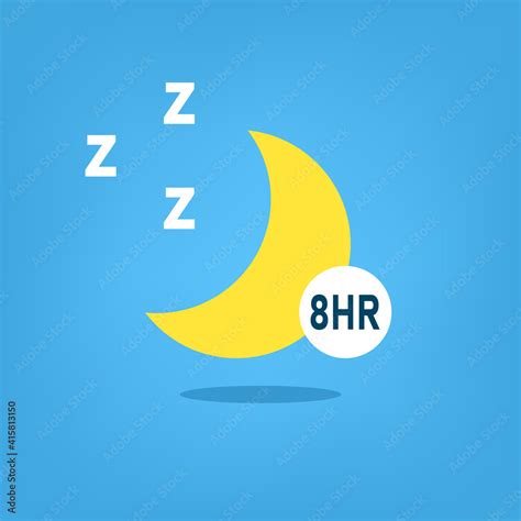 8 hours sleep illustration. Clipart image Stock Vector | Adobe Stock