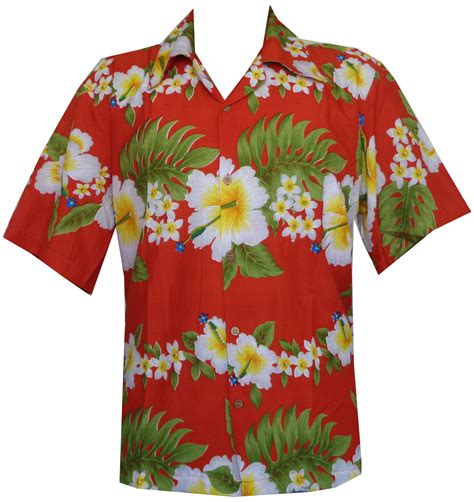 Hawaiian Shirt Mens Hibiscus Floral Print Aloha Party Beach Camp Ebay