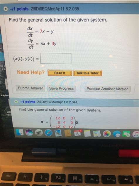 Solved Find The General Solution Of The Given System Dx Dt Chegg