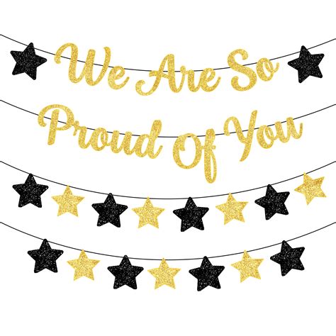 Buy Large We Are So Proud Of You Banner With Star Garland 10 Feet