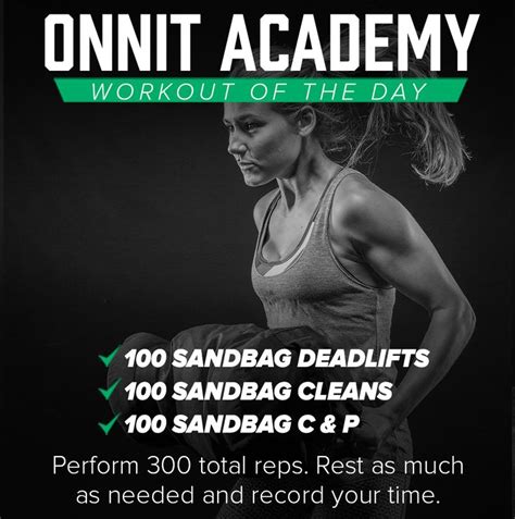 Onnit Academy Workout Of The Day Sandbag Workout Onnit Academy